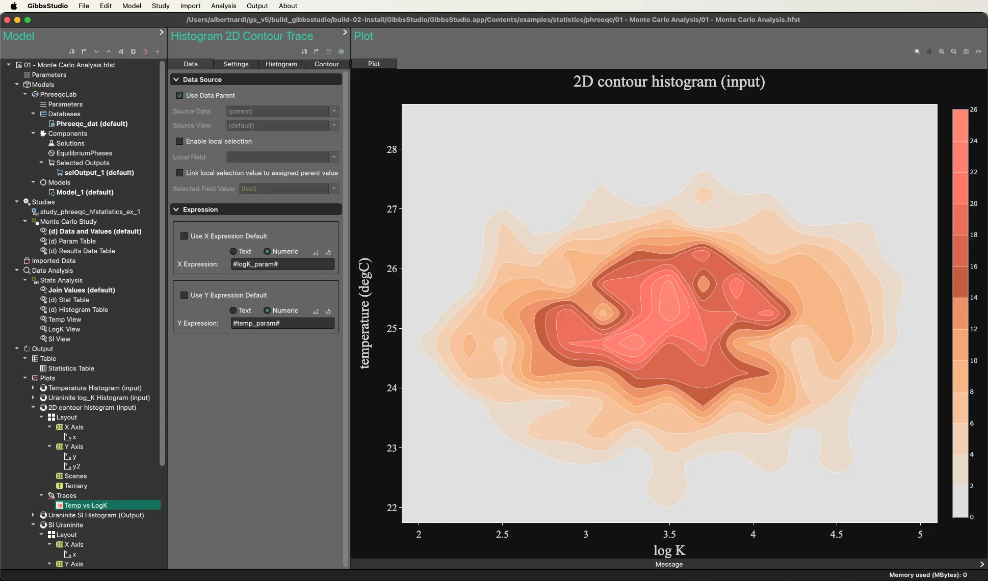 GibbsStudio running on macOS