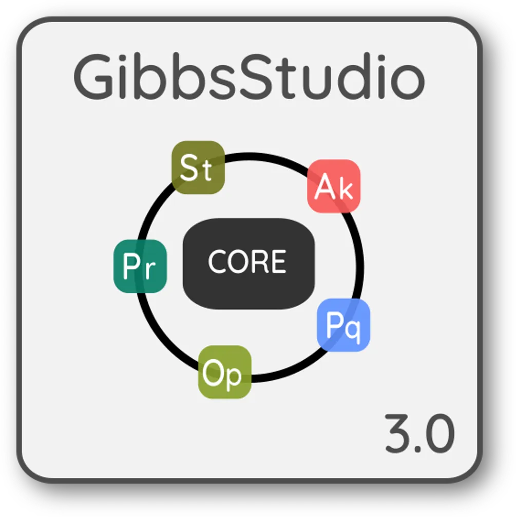 GibbsStudio modules around the shared data core